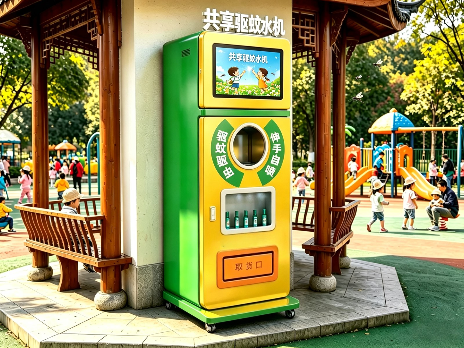 共享花露水驱蚊水机真实设备图