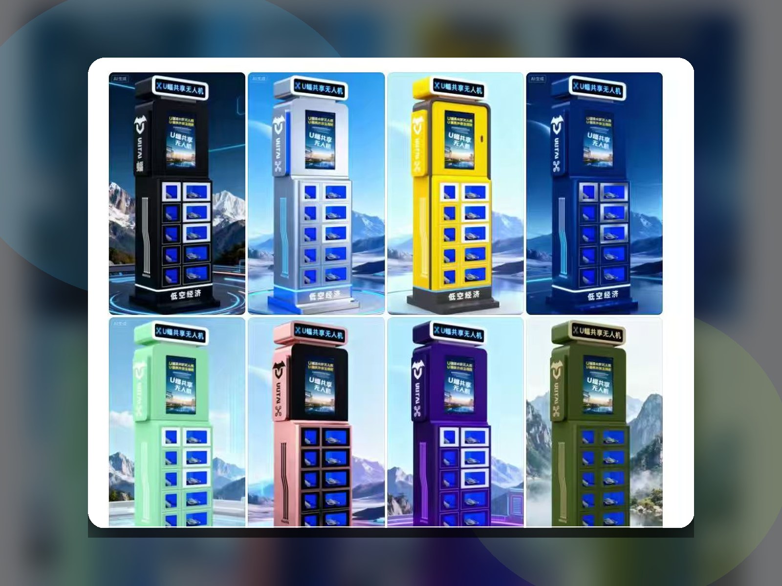 U蝠共享无人机设备柜方案图